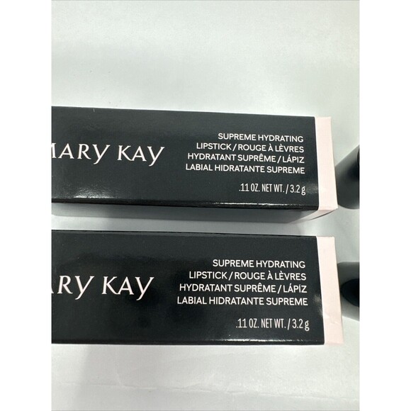 2x New In Box Mary Kay Supreme Hydrating Lipstick Festive Pink Full Size 155218 - Picture 2 of 5